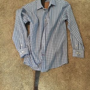 Boys Hilfiger dress shirt, khaki jeans and belt